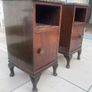Antique Bedside Lockers - Pair - Mahogany Image 9