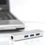 Digitus USB 3.0 3-Port Hub + Gigabit Ethernet Adapter  High-Speed Network Image 2
