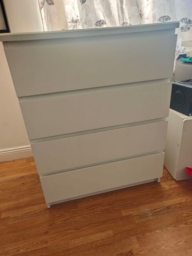 IKEA Malm 4 Drawer Chest - white