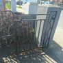 Black wrought iron mdtal double garden gates Image 4