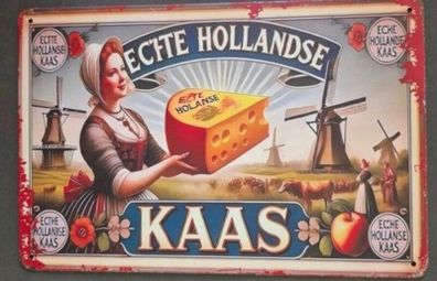 Vintage Style  Metal Sign. Dutch cheese advertisement.