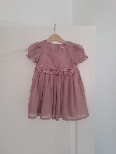 Next pink flower girl corsage dress 12-18 months