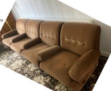 Modular Vintage Sofa with 3 arm chairs