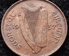 [#384] - Ireland 1937 | Irish 1/4d | Farthing | Woodcock | KM.1 | High Grade