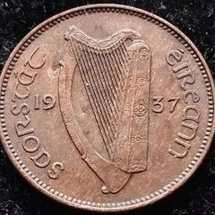 [#384] - Ireland 1937 | Irish 1/4d | Farthing | Woodcock | KM.1 | High Grade