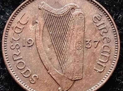 [#384] - Ireland 1937 | Irish 1/4d | Farthing | Woodcock | KM.1 | High Grade