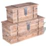 Two Piece Storage Chest Set Acacia Wood Image 7