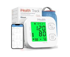 iHealth Track Smart Upper Arm Blood Pressure Monitor with Wide Range Cuff That fits Standard to Large Adult Arms, Bluetooth Compatible for iOS & Android Devices