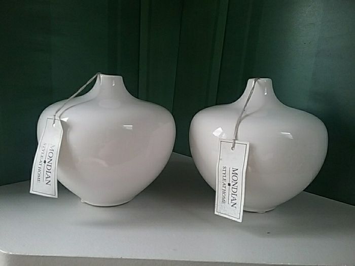 Two Tomato Vases
