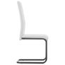 Cantilever Dining Chairs 4 pcs White Faux Leather Image 4