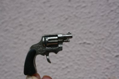 Vintage Miniature Toy Diecast Metal & Plastic Revolver Pistol