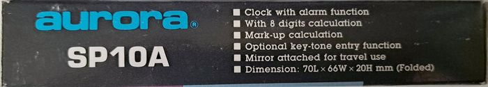 Aurora SP10a - Desk clock and Electronic Calculator  - New Old Stock