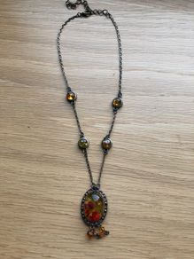 Amber colour necklace