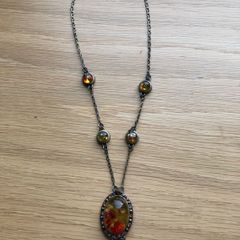 Amber colour necklace
