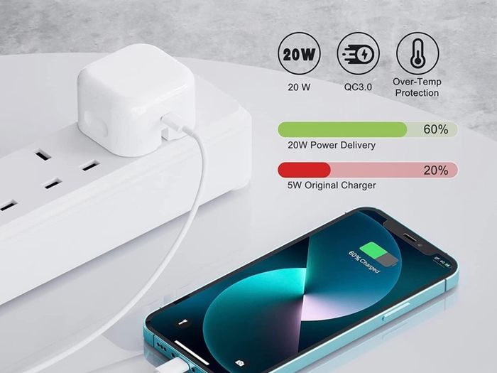 20W USB C Fast Charger With 1M Cable for iPhone 14/14 Plus/14 Pro/14 Pro Max/13 12 11 X XR XS SE 2020 8 7 6 6S Mini, Pad Pro, USBC PD Wall Charging Plug Type C Power Adapter and 3.3FT Cord