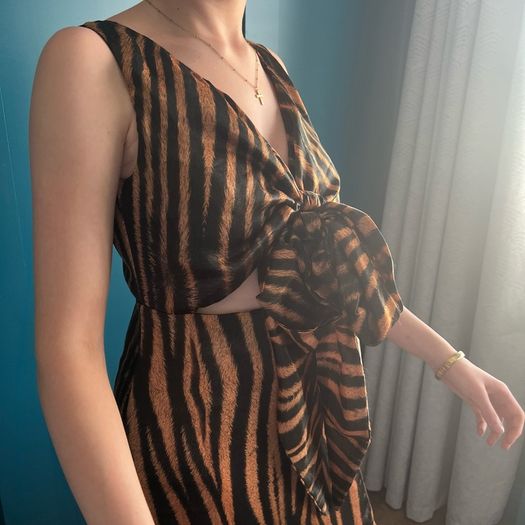 Animal print maxi dress. Size S