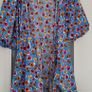 Influence blue cross body dress with puff sleeves Sz 16UK Image 8
