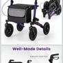 Postage Costway 2 in 1 rollator walker Image 2