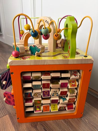 Zany Zoo Wooden Activity Cube