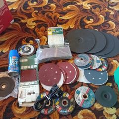 DIY Tool Accessories Job Lot . Sanding Discs, Grinder Wheels & Tiling Spacers + Tub