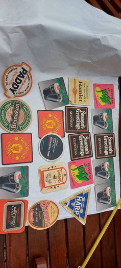 20 x vintage beer mats ,nice collection,,see pictures for condition ,sold as seen ,price includes post to anywhere in Ireland thank you, Job lot