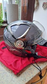 Open face helmet gloves
