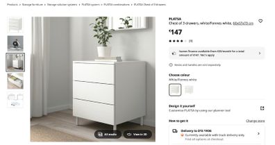 IKEA PLATSA 3 Drawer Chest of Drawers