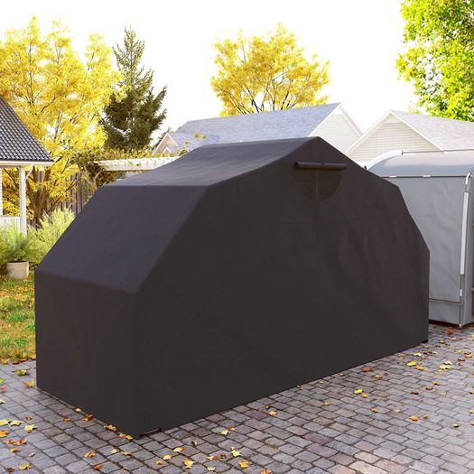 Outdoor Motorcycle Shelter Tent with Oxford Fabric Cover, 2 Windows