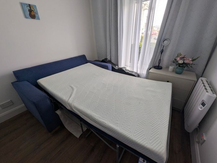 Blue 2 seater Sofa Bed