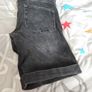 Men's black denim shorts Image 6