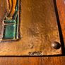 Vintage celtic arts cross hand crafted copperJesus on a cross plaque Image 5