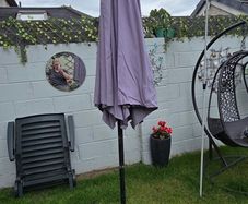 Garden umbrella and stand