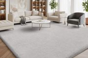 Modern Rugs Living Room Non-Slip Carpet, 120x160 cm, Grey  Extra Soft Machine Washable, Non-Shedding Area Rugs, Thick Memory Foam Backing, Home Decor for Bedroom, Nursery, Office