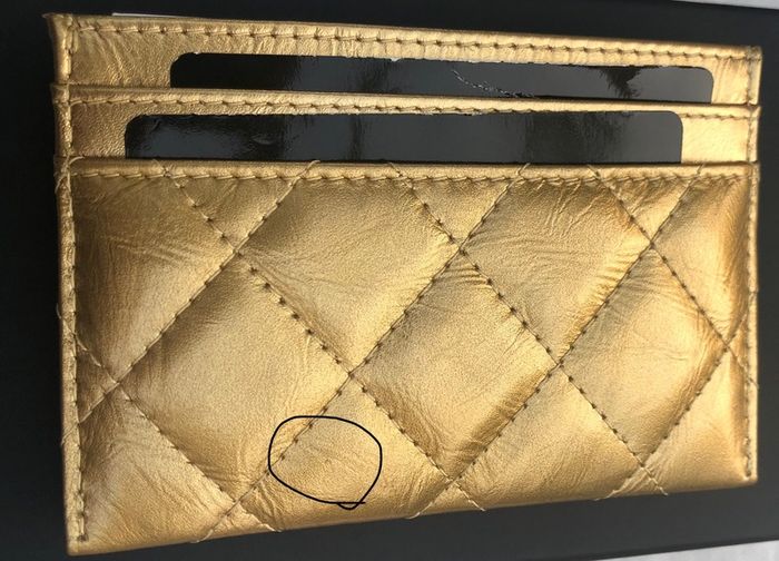 Chanel gold cardholder