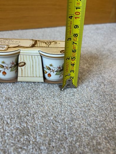 three vintage "St Michael" egg cups in the Harvest pattern