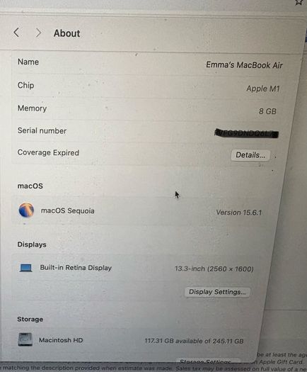 Macbook Air M1 2021