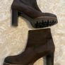Gadea Dark Brown Nubuck Leather Ankle Boots - Size 40 - Brand New - 9cm Heel Image 2