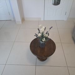 Beautiful little coffee table made from reclaimed wood.