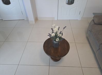 Beautiful little coffee table made from reclaimed wood.
