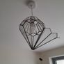 vintage brass glass pendant shade Image 2