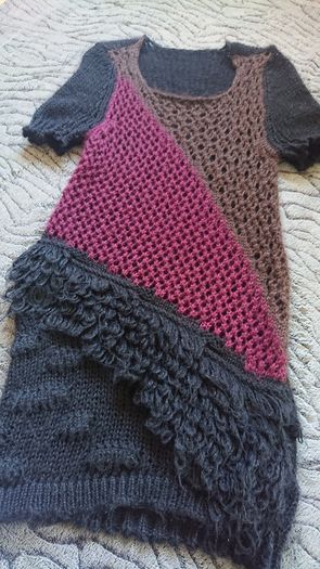 Black Knitted Dress. Size 10