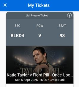Katie Taylor Ticket