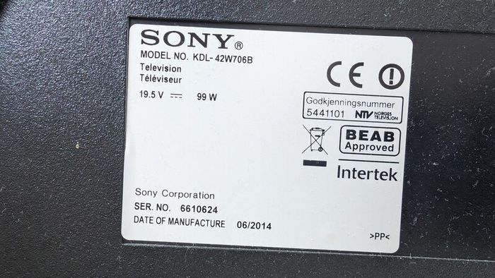 Sony TV 42"