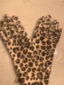 Animal Print Fleece Gloves