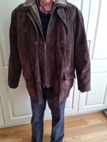 Mens Suede Leather Jacket (Medium size)