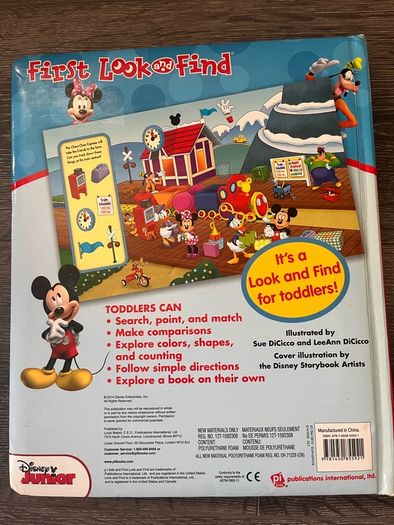 Mickey Mouse look and find children's book