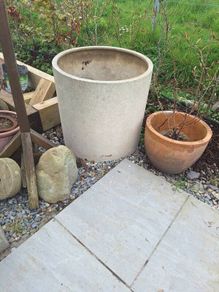 large white plant pot