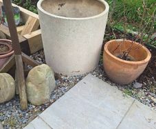 large white plant pot