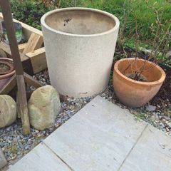 large white plant pot