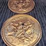2 Vintage Brass Wall Plaque/plates Image 2